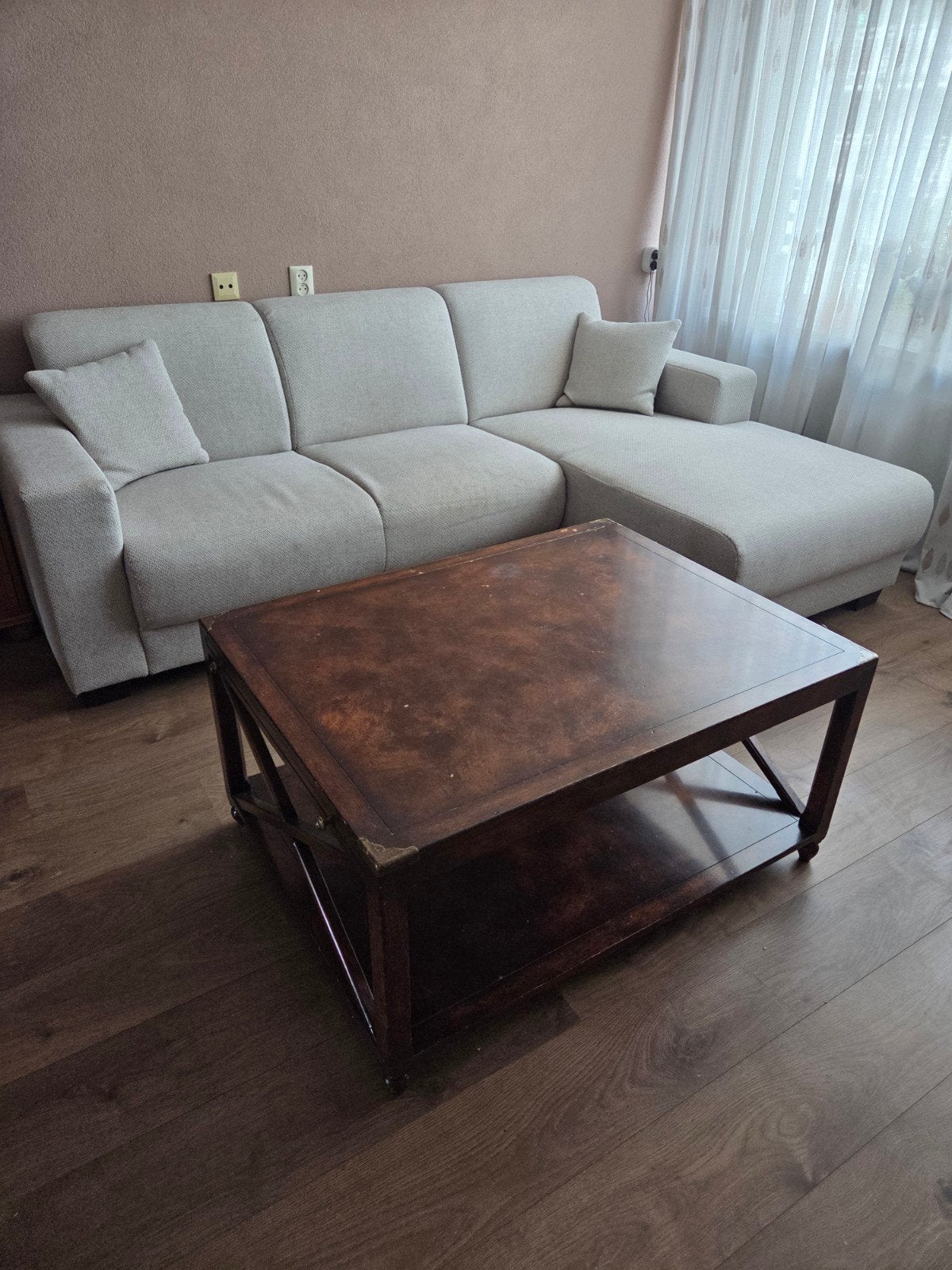 Salontafel met uitschuifbaar blad, Ophalen, Gebruikt, 100 tot 150 cm, 50 tot 75 cm