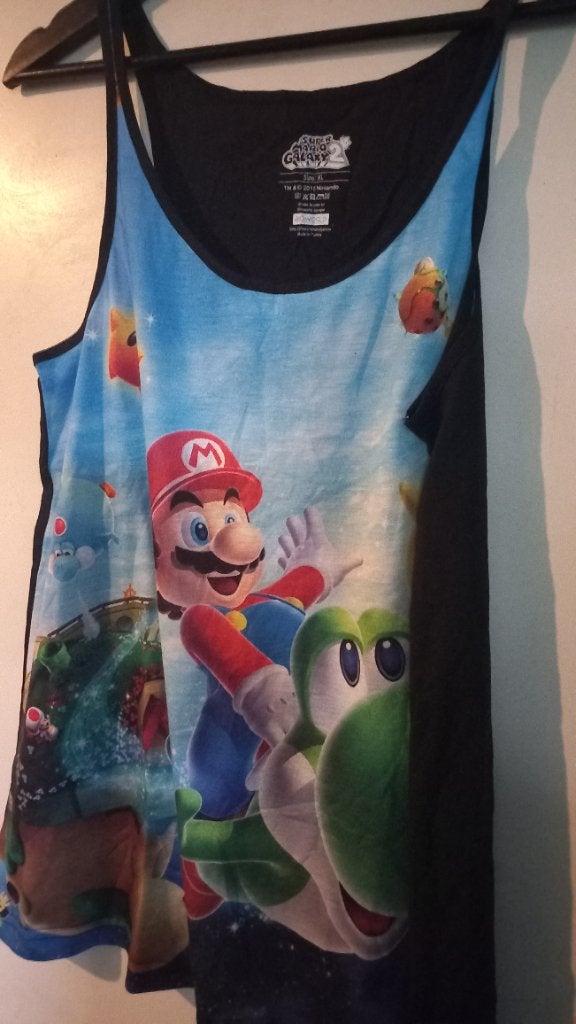 Super Mario Galaxy Tanktop - Maat XL, Meerkleurig, Nintendo, Maat 46/48 (XL) of groter, Nieuw