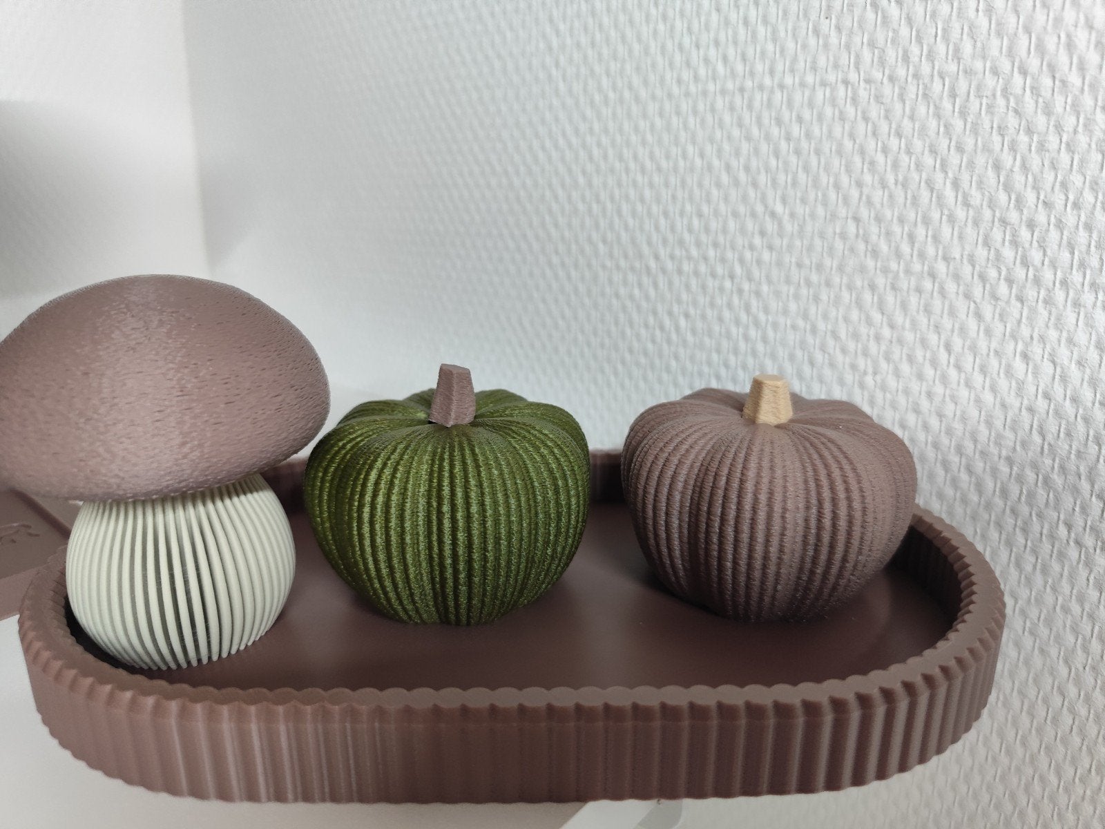 Decoratieve pompoentjes, paddestoel en schaaltje, Groen, Nieuw, Kunststof, Ophalen of Verzenden