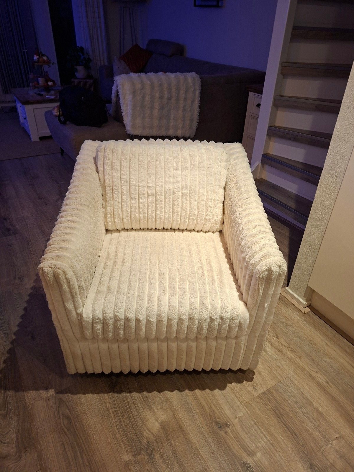riviera maison draai fauteuil wit, Ophalen, Zo goed als nieuw, Eenpersoons, Minder dan 150 cm