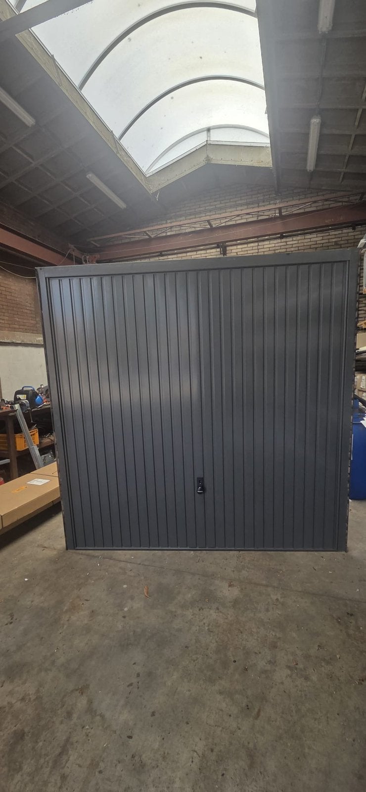 Hörmann Garagedeur N80 - 2375x2375 mm. Ral 7022, Ophalen, Gebruikt, Garagedeur, Metaal