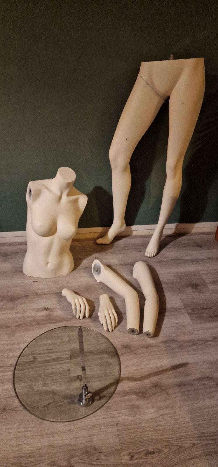 Paspop ZONDER(excl) standaard, Ophalen, Zo goed als nieuw, Blauw, Panty