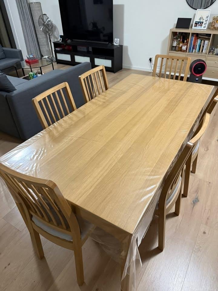 IKEA EKEDALEN Extendable Dining Table + 6 Chairs, Ophalen, 50 tot 100 cm, 150 tot 200 cm, Zo goed als nieuw