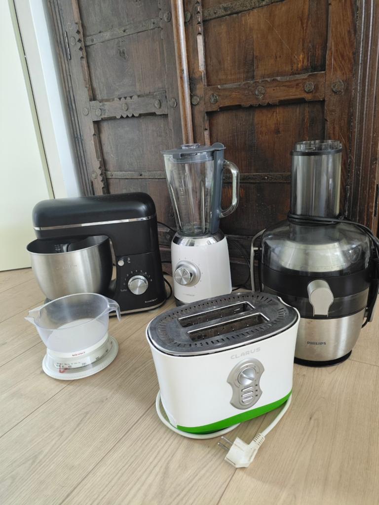Keukenapparatuur pakket: Broodrooster, Blender, Weegschaal, Ophalen of Verzenden, Gebruikt