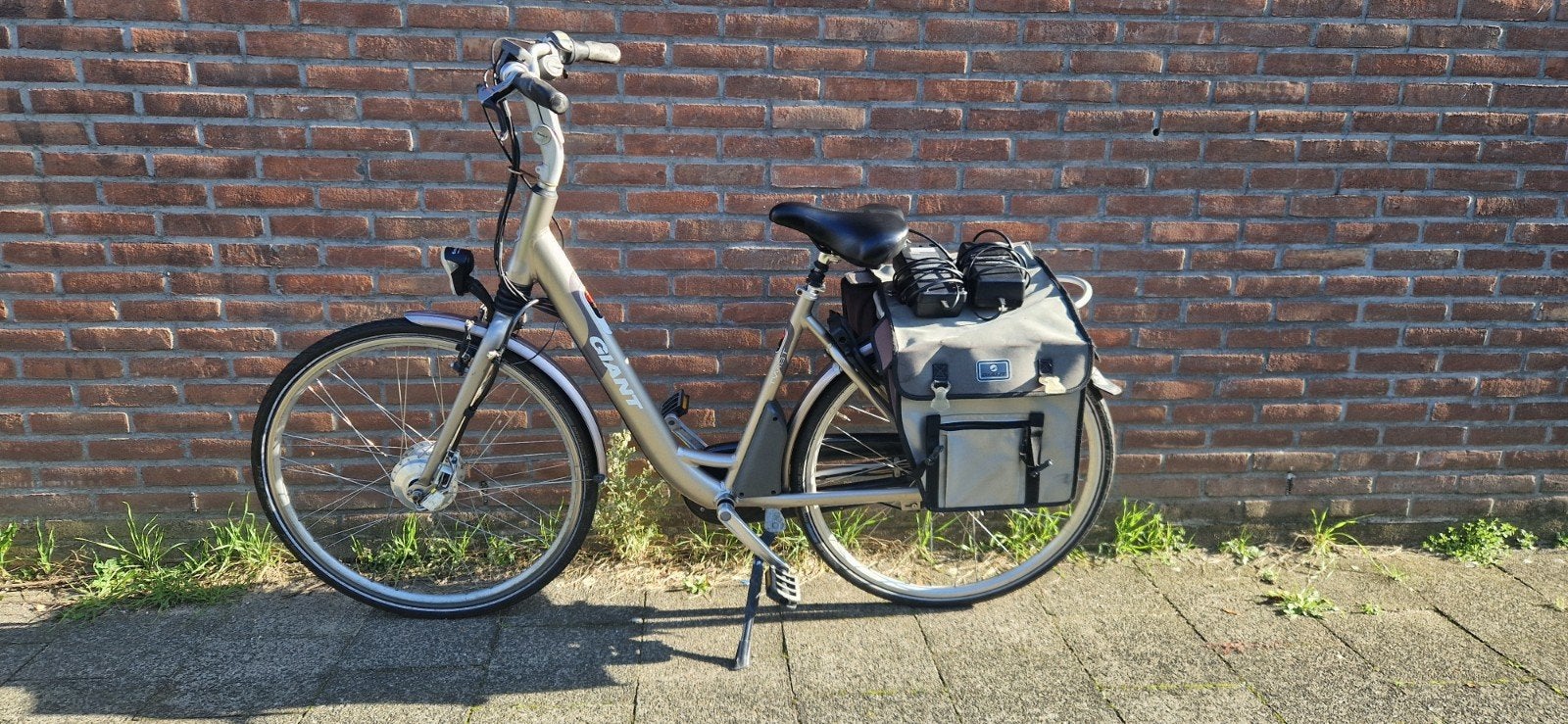 Giant elektrische fiets 28 inch met dubbele accu, Ophalen, Giant, Zo goed als nieuw, 51 tot 55 cm