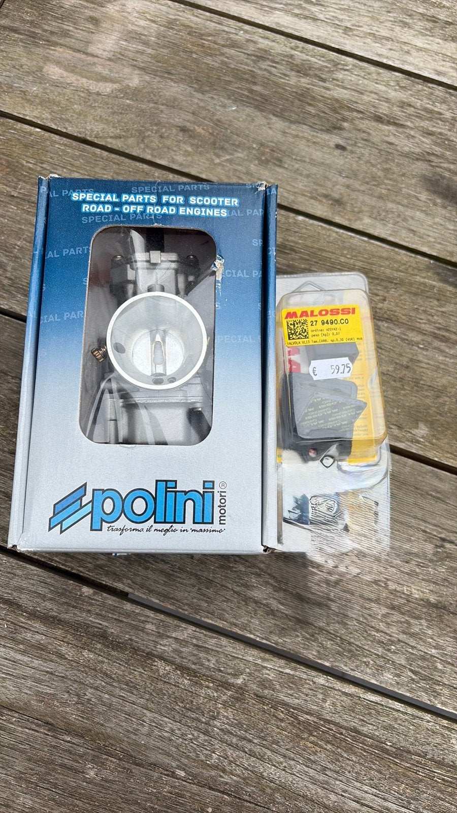 piaggio inlaatset (polini 28mm, malossi vl13), Fietsen en Brommers, Brommeronderdelen | Algemeen, Ophalen of Verzenden, Zo goed als nieuw