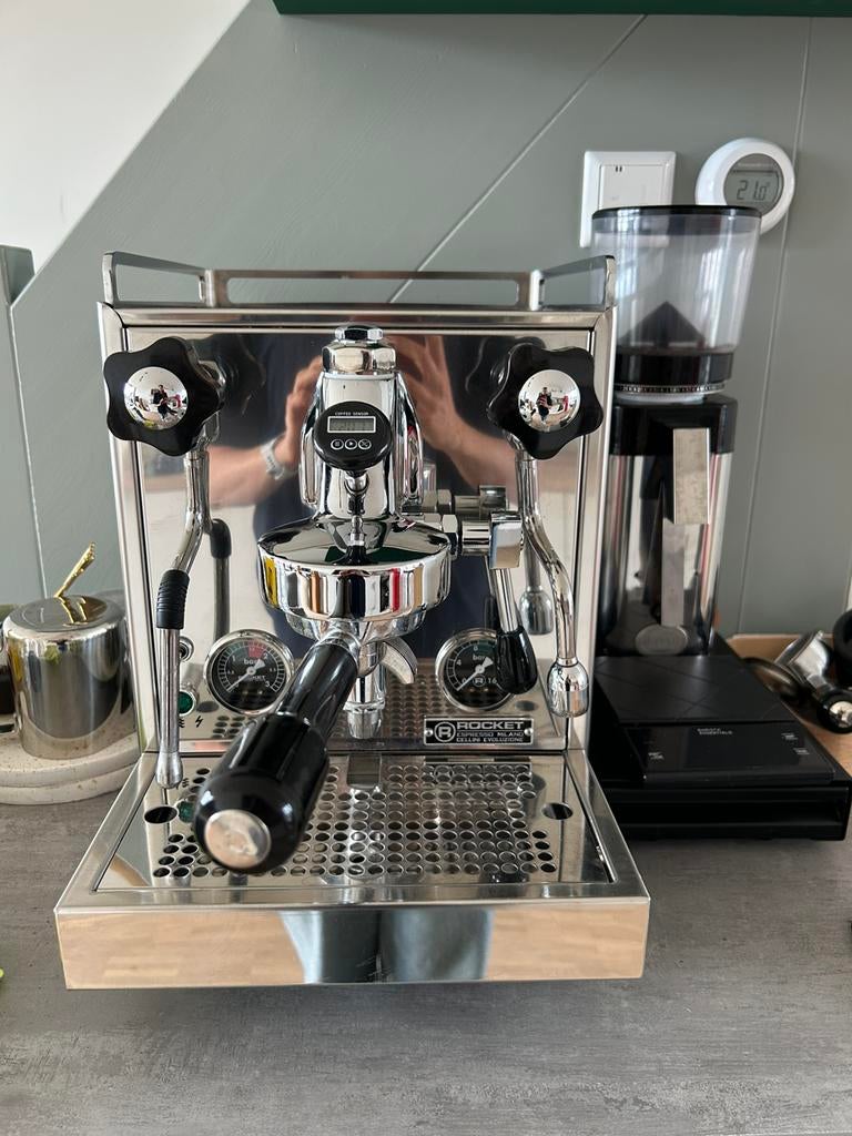Rocket rocket evoluzione cellini, incl accessoires., Witgoed en Apparatuur, Koffiezetapparaten, Zo goed als nieuw, Koffiemachine