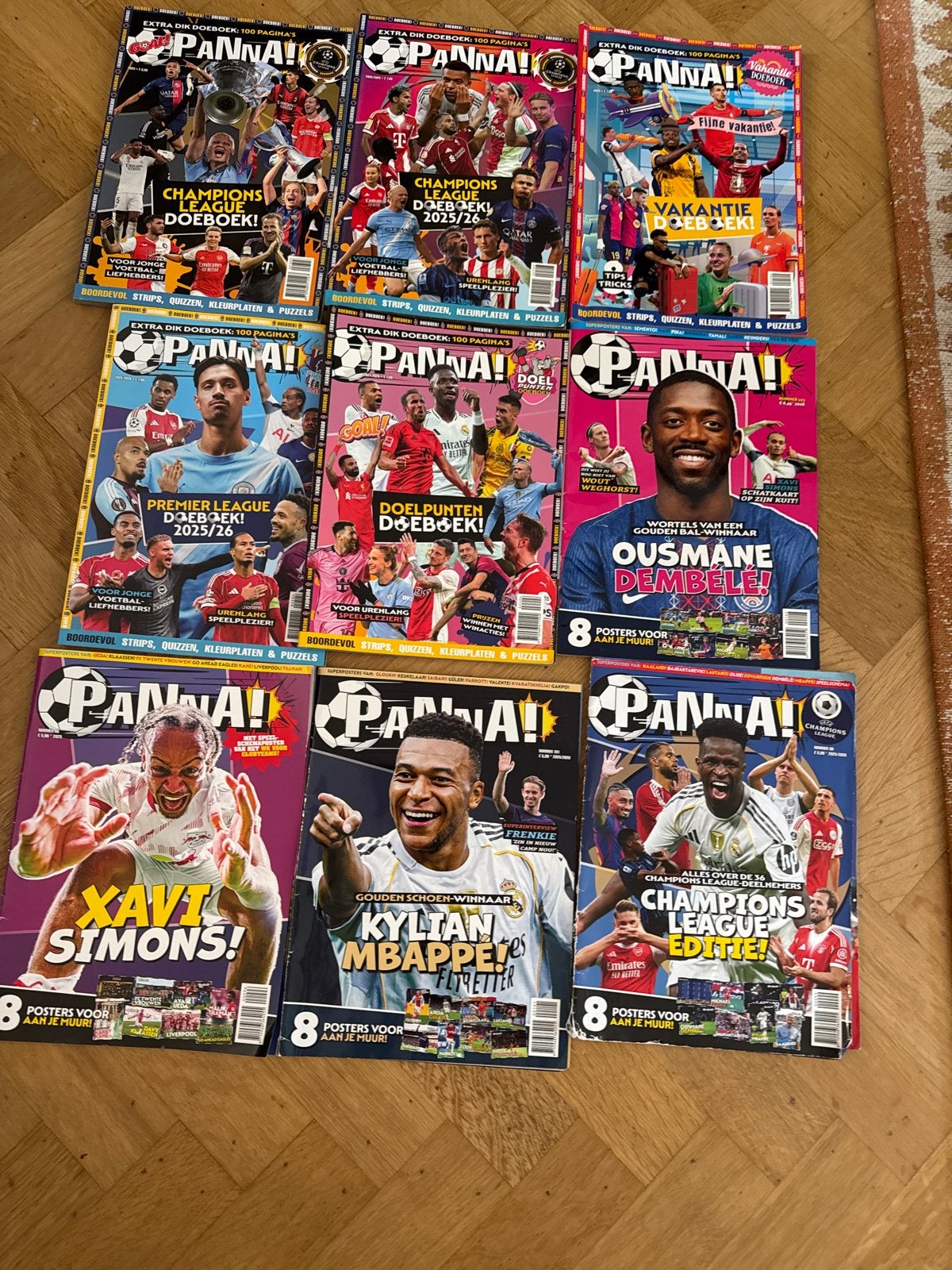 9 pannas - Diverse edities, Ophalen of Verzenden, Zo goed als nieuw, Overige sporten