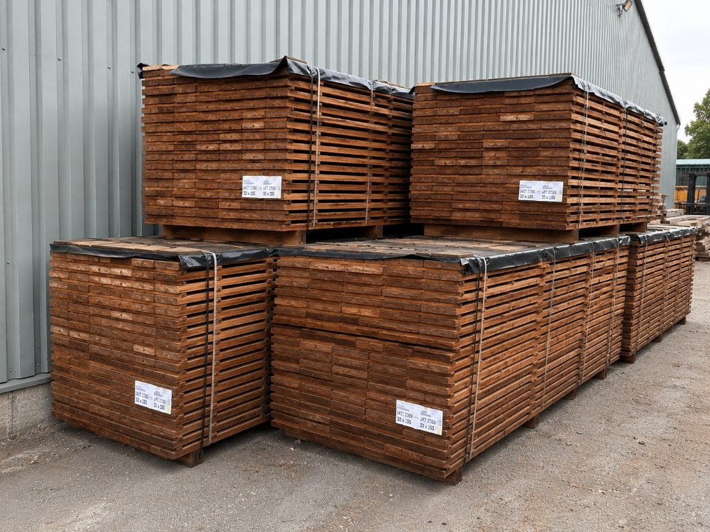Hardhouten planken 155x33 mm | Diverse lengtes, Ophalen, 25 tot 50 mm, Nieuw, Plank