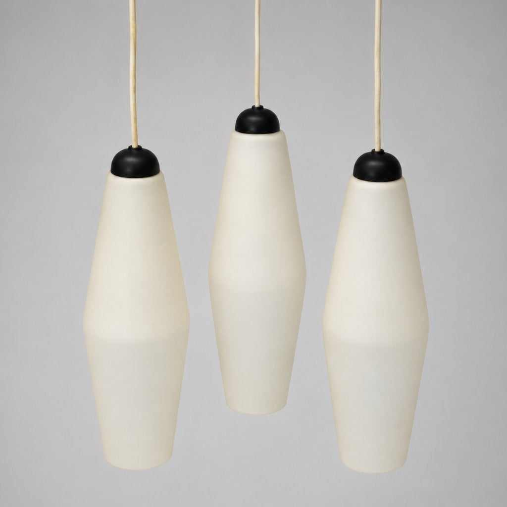 Vintage design hanglamp jaren '60 '70 retro plafondlamp, Verzenden, Glas