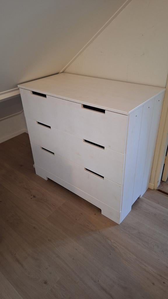Witte commode kast, Ophalen, Gebruikt, 50 tot 70 cm, 100 cm of meer