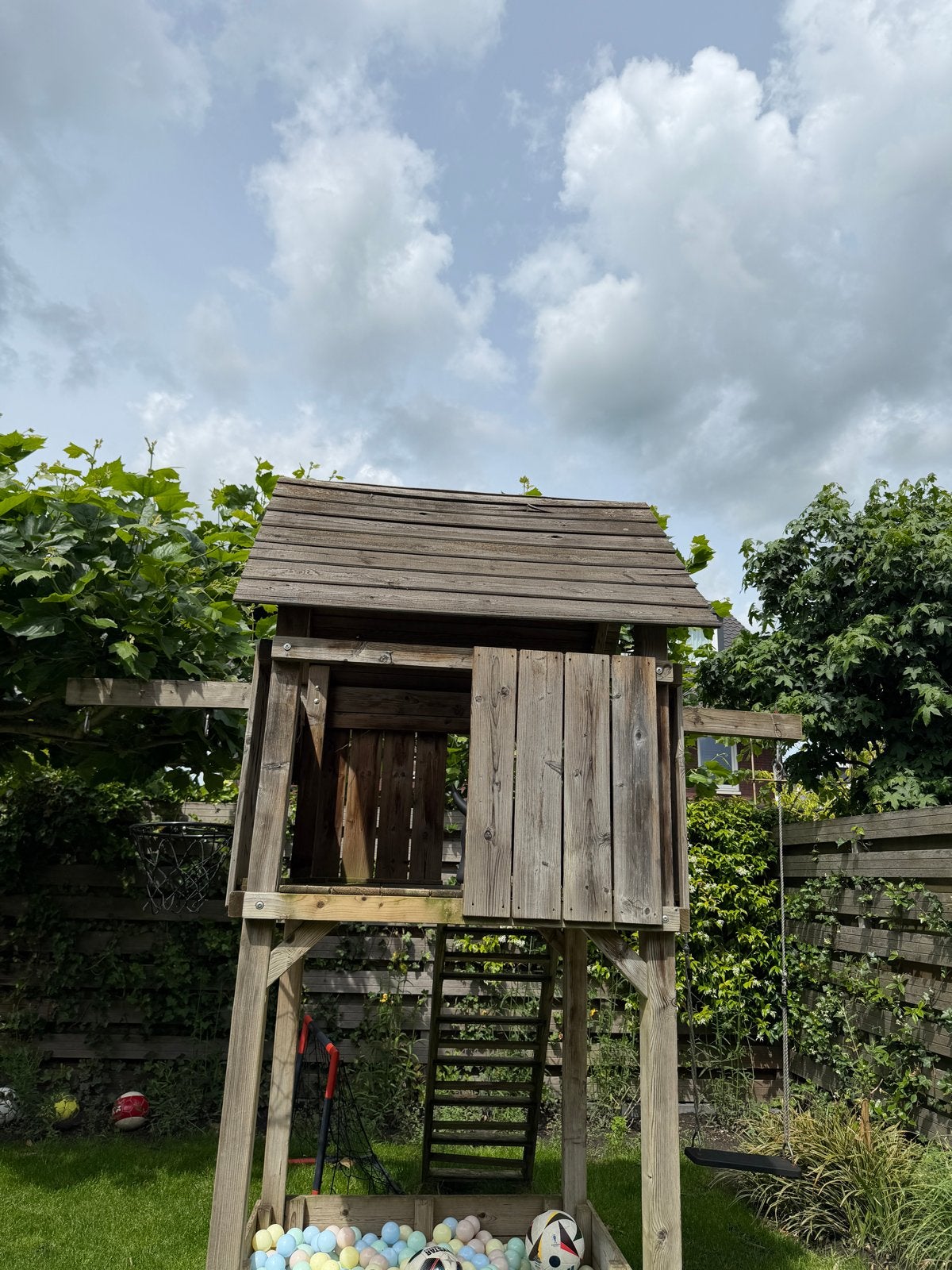 Gratis Houten speelhuisje gratis op te halen in Vleuten, Ophalen of Verzenden, Gebruikt, Klimwand