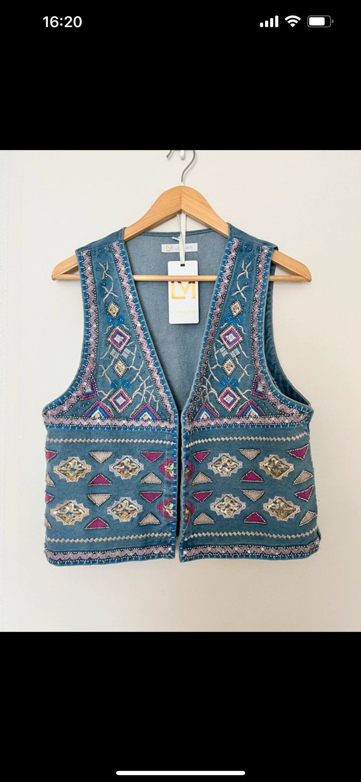 Dames spijker gilet / nieuw / een maat, Ophalen of Verzenden, Nieuw, Blauw