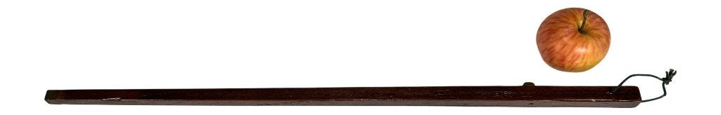 814. Houten meetstok ambachtelijk – met messing beslag, Ophalen of Verzenden