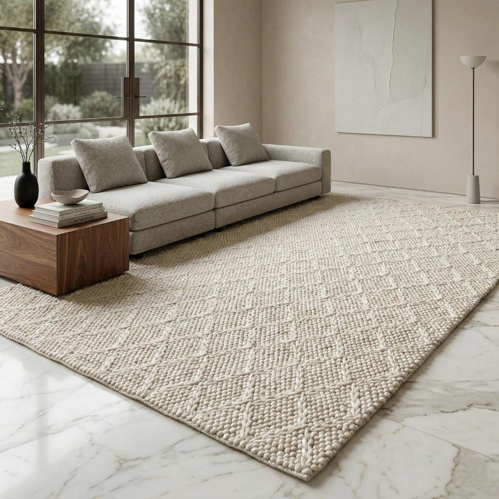 Vloerkleed Brinker Carpets Kross 110 Wit - 160x230cm, 150 tot 200 cm, 200 cm of meer, Ophalen of Verzenden, Zo goed als nieuw
