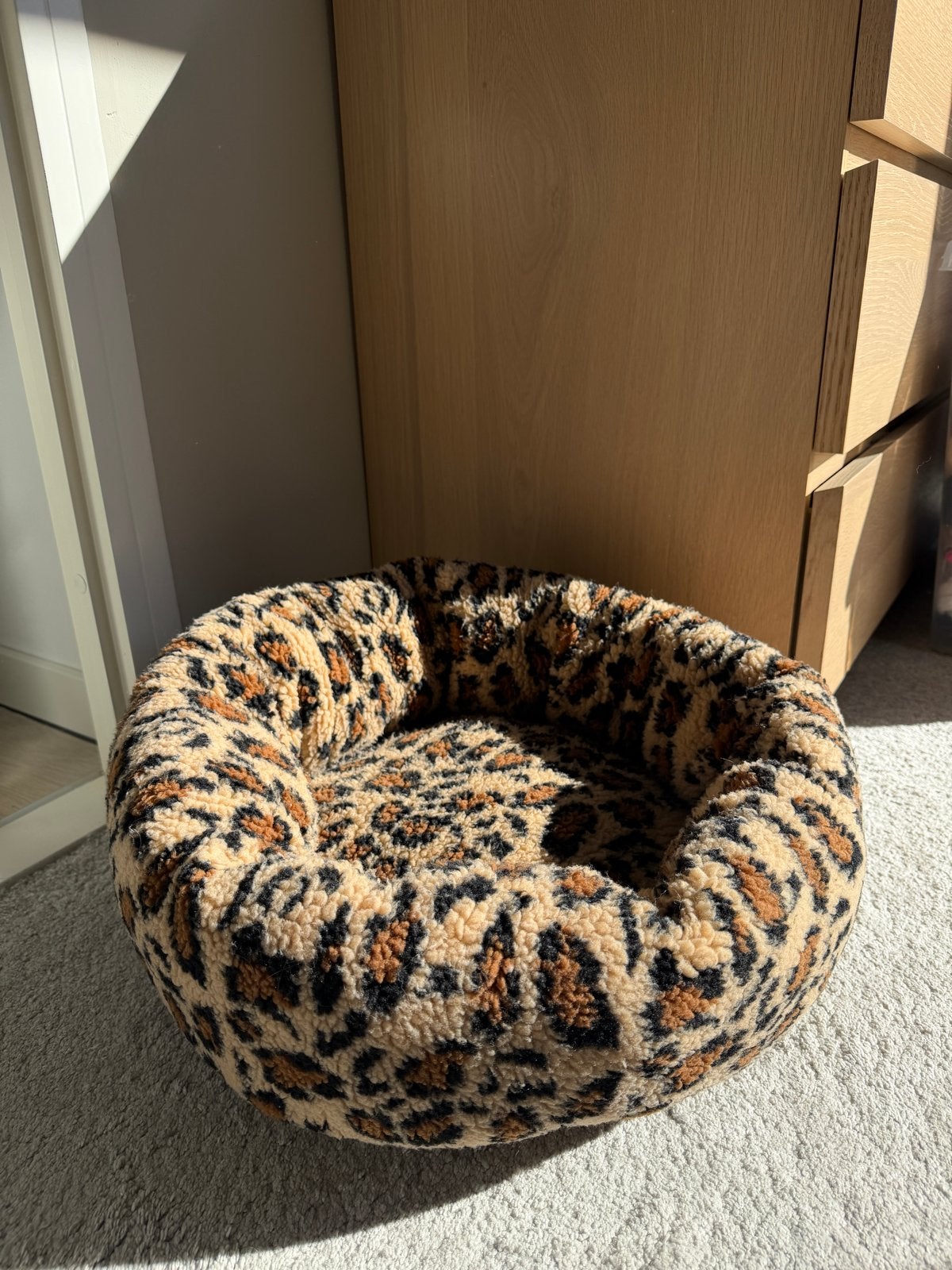 Kattenmandje/hondenmandje panterprint, Ophalen of Verzenden, Zo goed als nieuw, Polyester