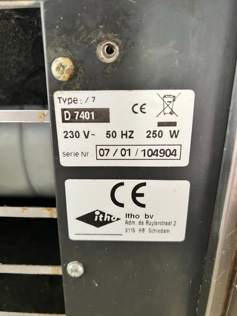 Itho D 7401 Afzuigkap - 250W - Gebruikt, Gebruikt, Minder dan 200 m³ per uur, Onderbouw afzuigkap, Ophalen of Verzenden