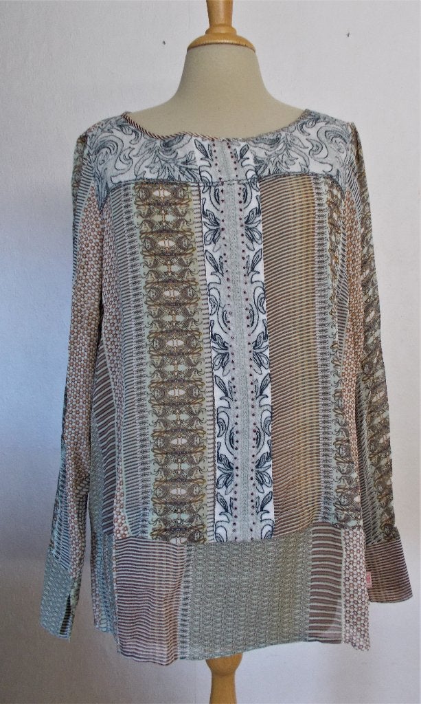 Viscose Ibiza print tuniek van Didi! L, Bruin, Verzenden, Maat 42/44 (L), Zo goed als nieuw
