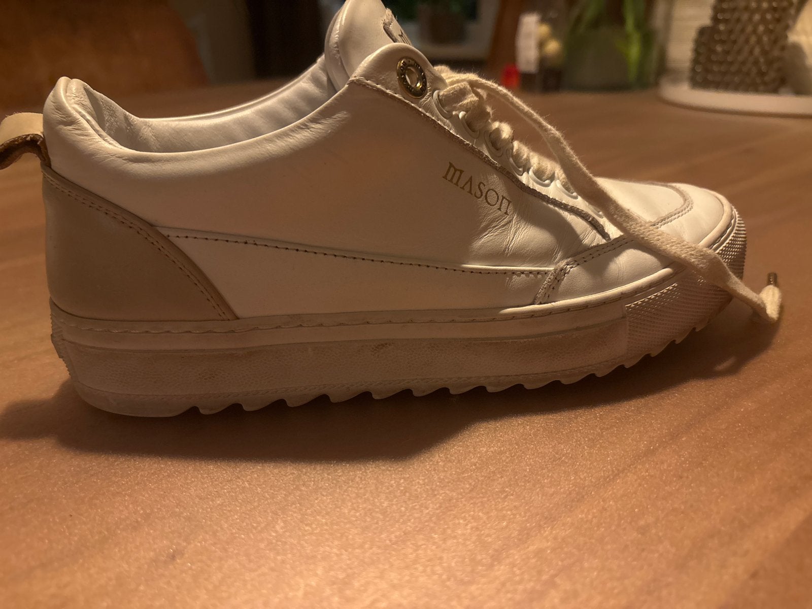 Mason Garments sneakers, maat 38, echt leer, Ophalen of Verzenden, Zo goed als nieuw, Wit, Sneakers of Gympen
