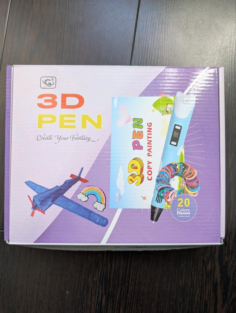 3D pen met veel kleuren filament, Computers en Software, 3D Printers, Ophalen of Verzenden, Zo goed als nieuw, Onbekend