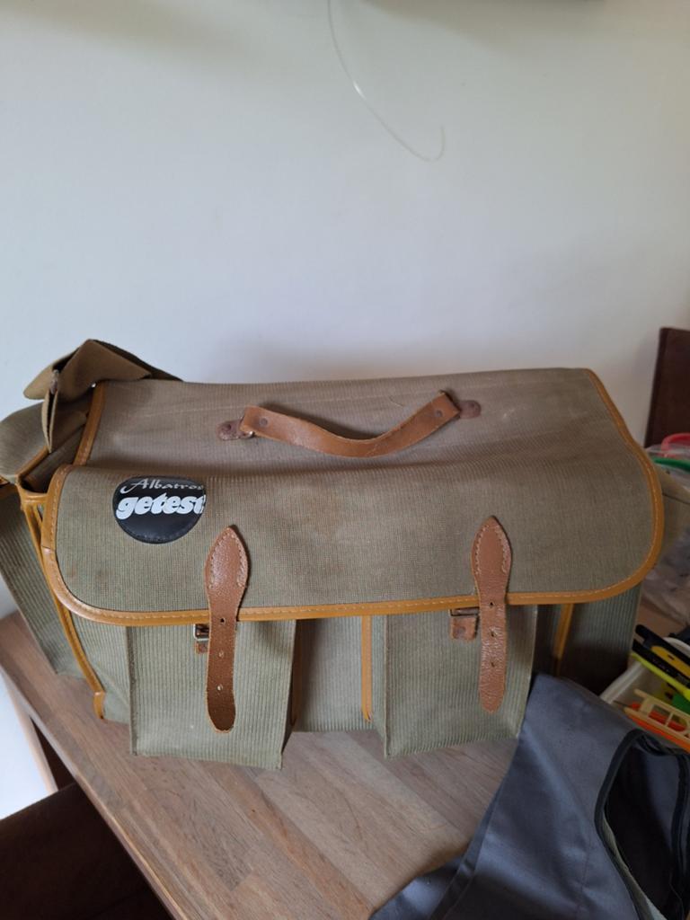 Retro Viskoffer met inhoud, Watersport en Boten, Ophalen, Koffer of Tas