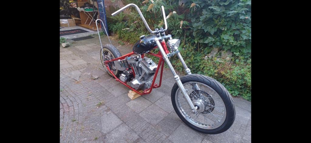Project harley davidson hardtail evo, Ophalen