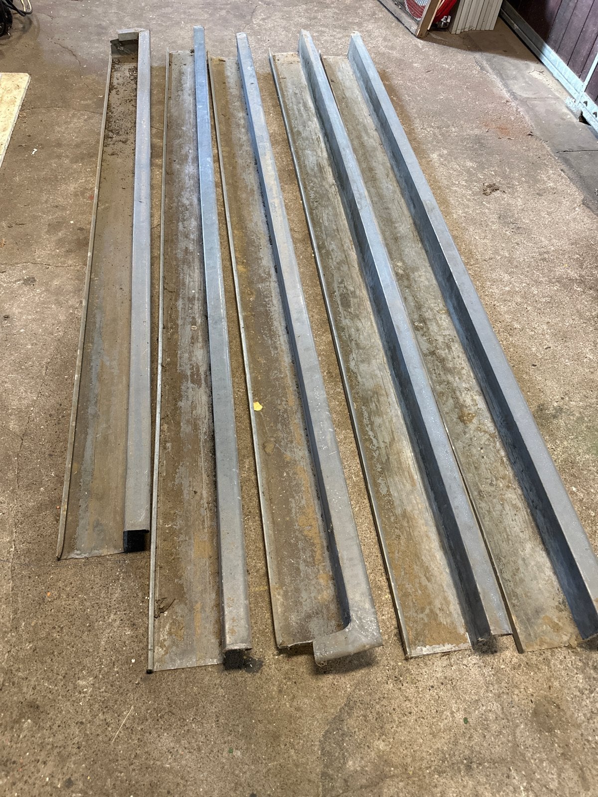 5 stuks zinken dakgoot van 3 meter, Ophalen, Gebruikt