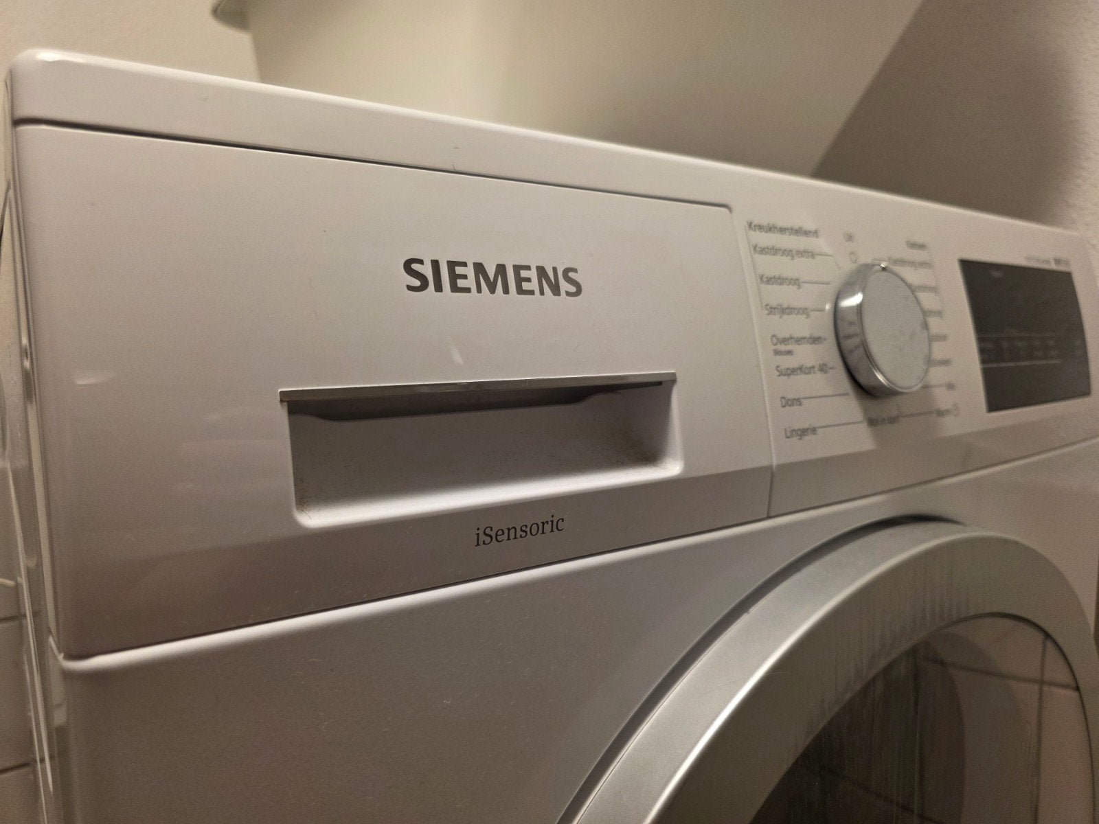 Siemens iSensoric Wasmachine en Droger Set, 1200 tot 1600 toeren, Gebruikt, 8 tot 10 kg, Voorlader