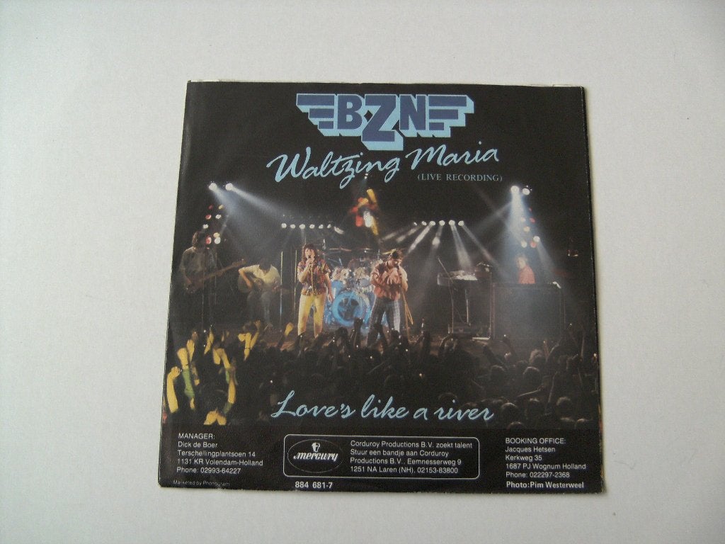 Bzn : kant a: waltzing maria. Kant b: Love like a rivier:, Ophalen of Verzenden, Zo goed als nieuw, Pop