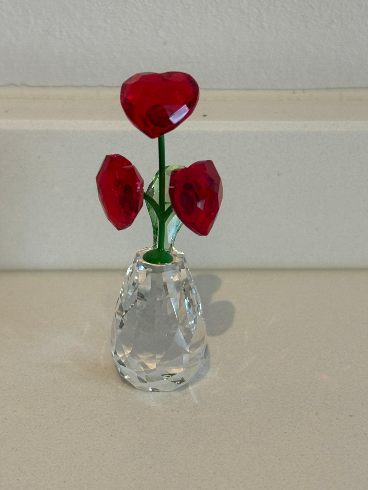 Swarovski bloemen in vorm van harten, Verzamelen, Swarovski, Ophalen of Verzenden, Zo goed als nieuw, Figuurtje