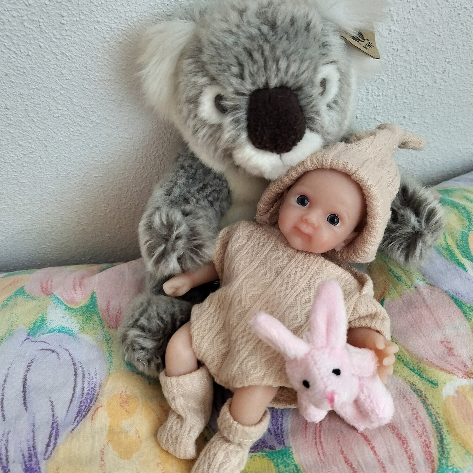 siliconen baby meisje 17 cm met kleding en knuffels en certi, Verzenden, Nieuw, Babypop, Levensecht of Reborn