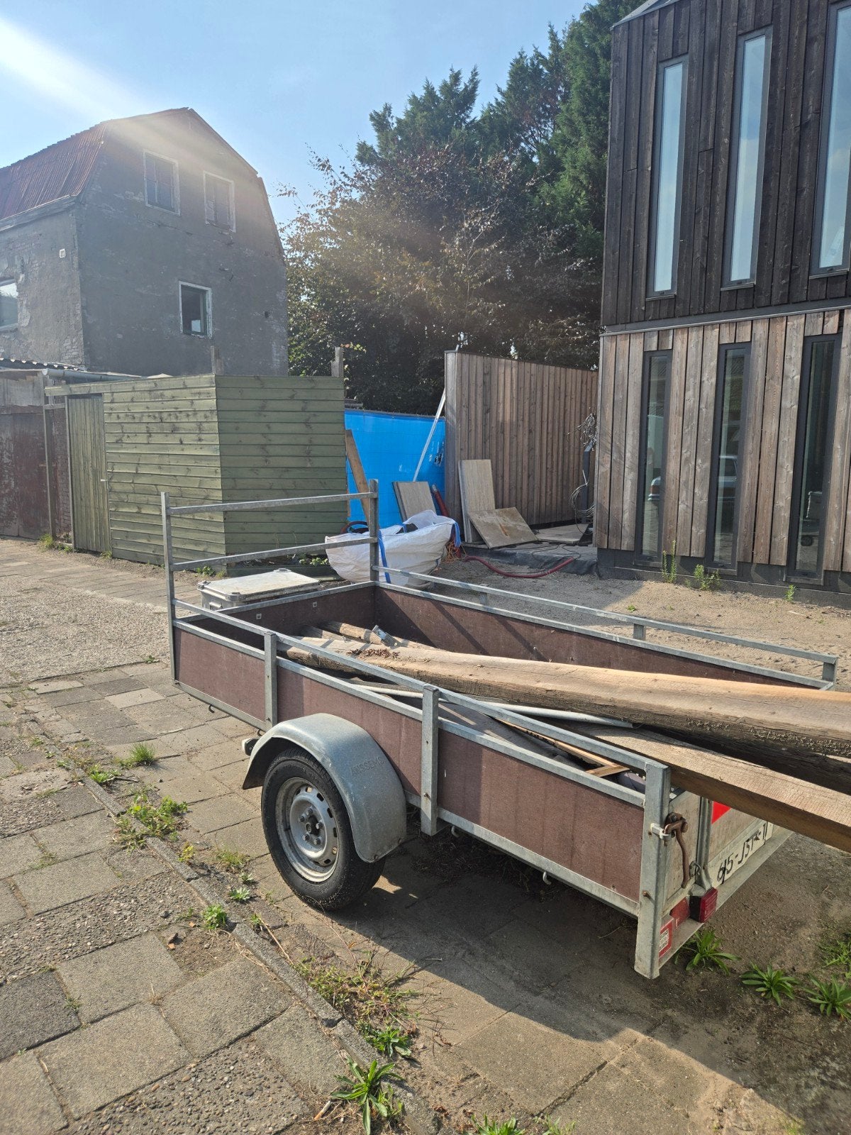 Aanhangwagen met  opbergkist, Auto diversen, Aanhangers en Bagagewagens, Ophalen, Gebruikt