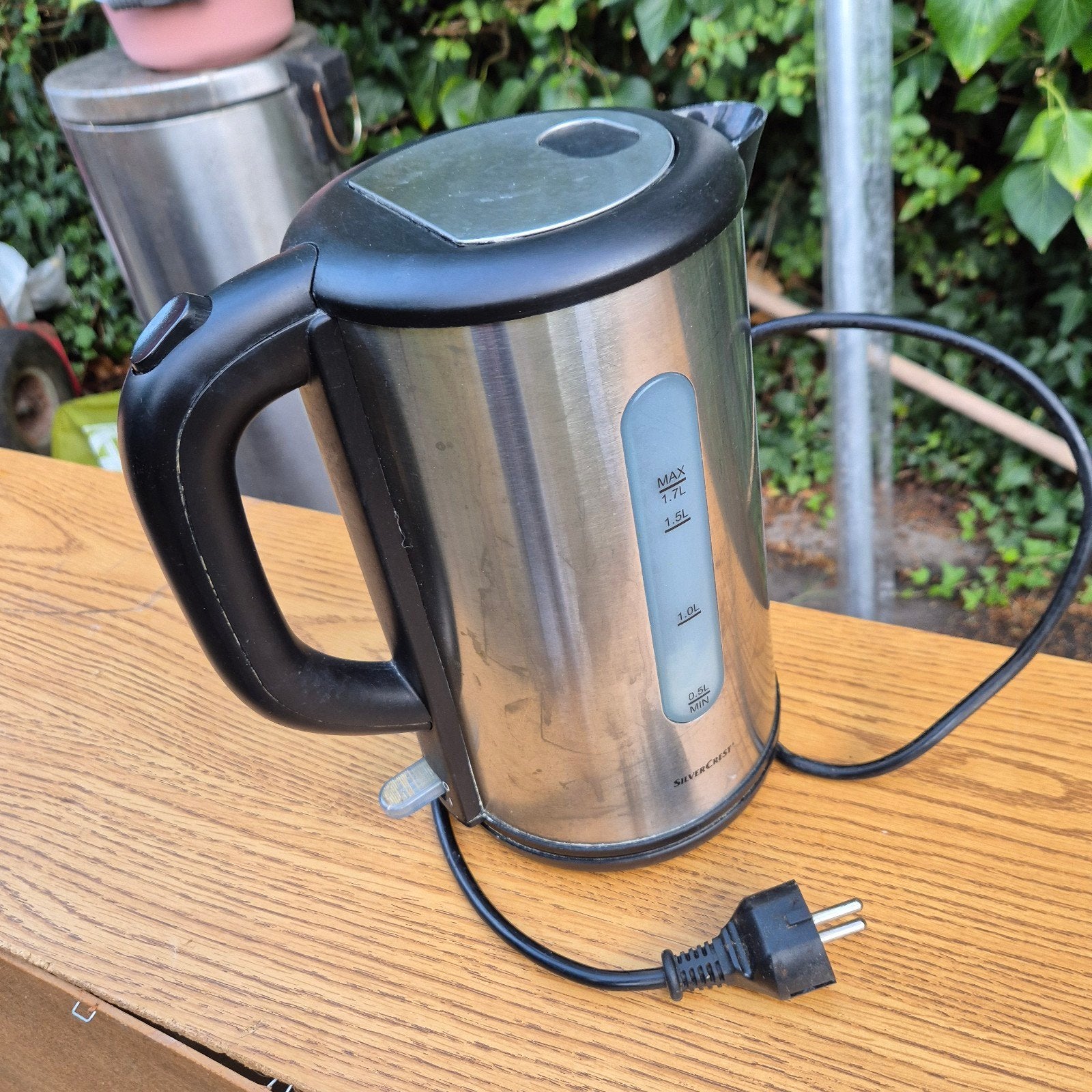 SilverCrest Waterkoker RVS 1.7L - Gebruikt, 1 tot 2 liter, Ophalen of Verzenden, Gebruikt, Rvs