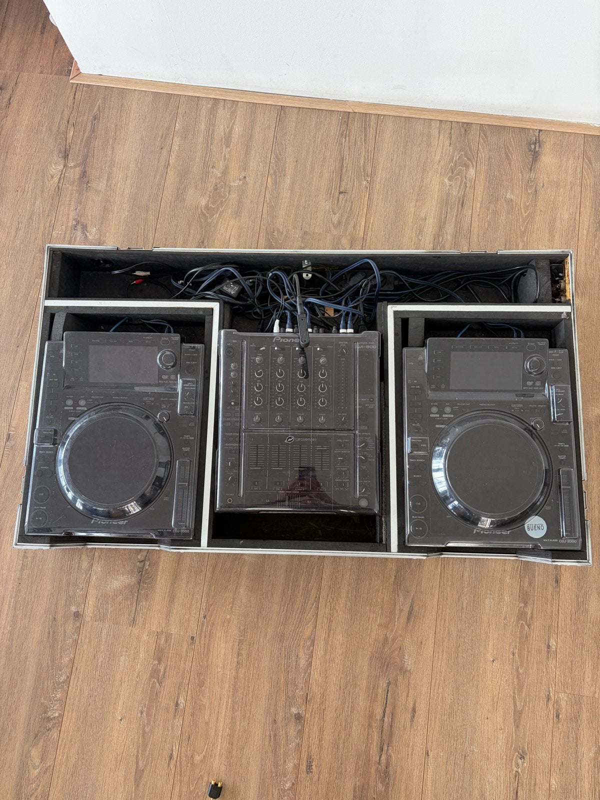 Pioneer: 2 x CDJ 2000 & DJM 800 in flightcase + stofkappen, Ophalen, Gebruikt, Dj-set, Pioneer
