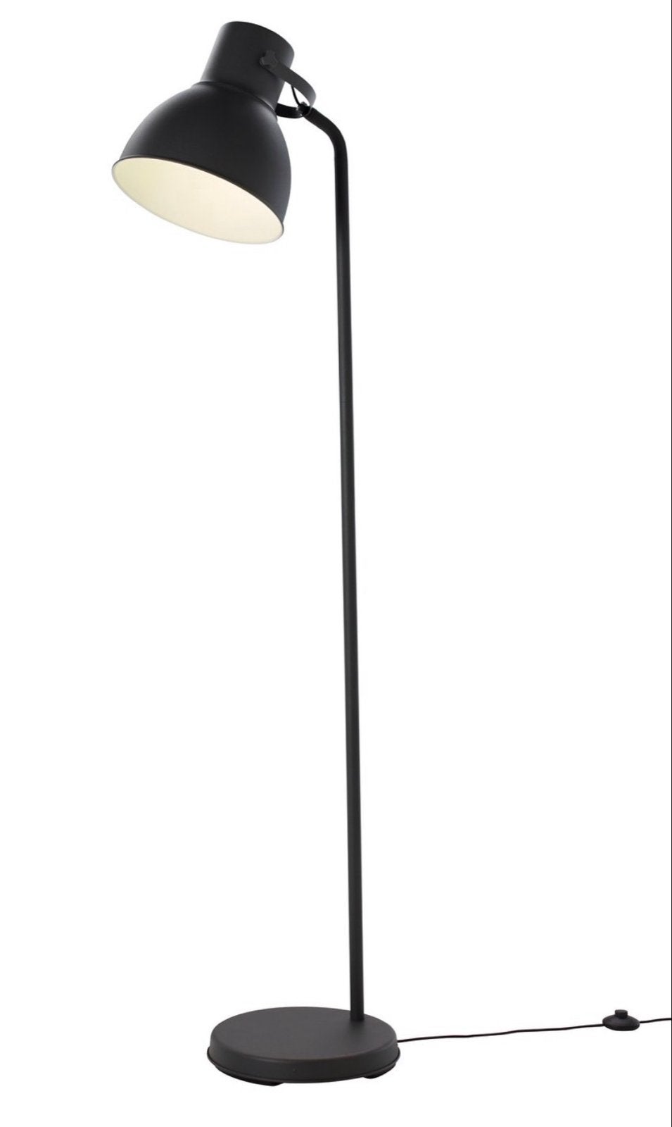 IKEA Hektar staande lamp - Zwart, industrieel design, Huis en Inrichting, Ophalen, E27 (groot), Zo goed als nieuw, Metaal