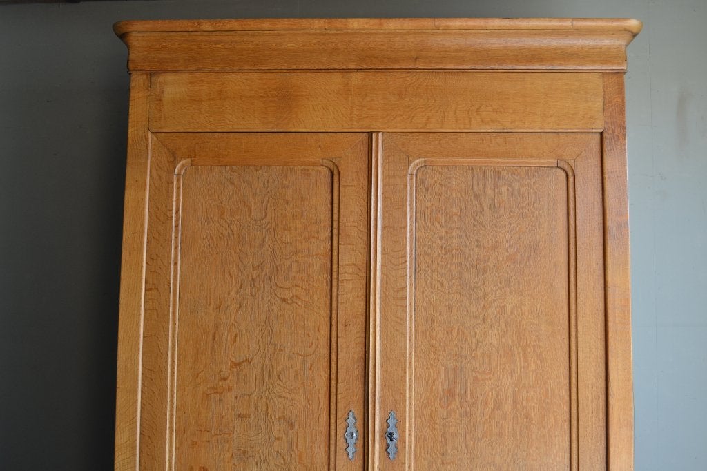 Prachtige grote strakke antieke eiken Louis Philippe kast., Antiek en Kunst, Verzenden