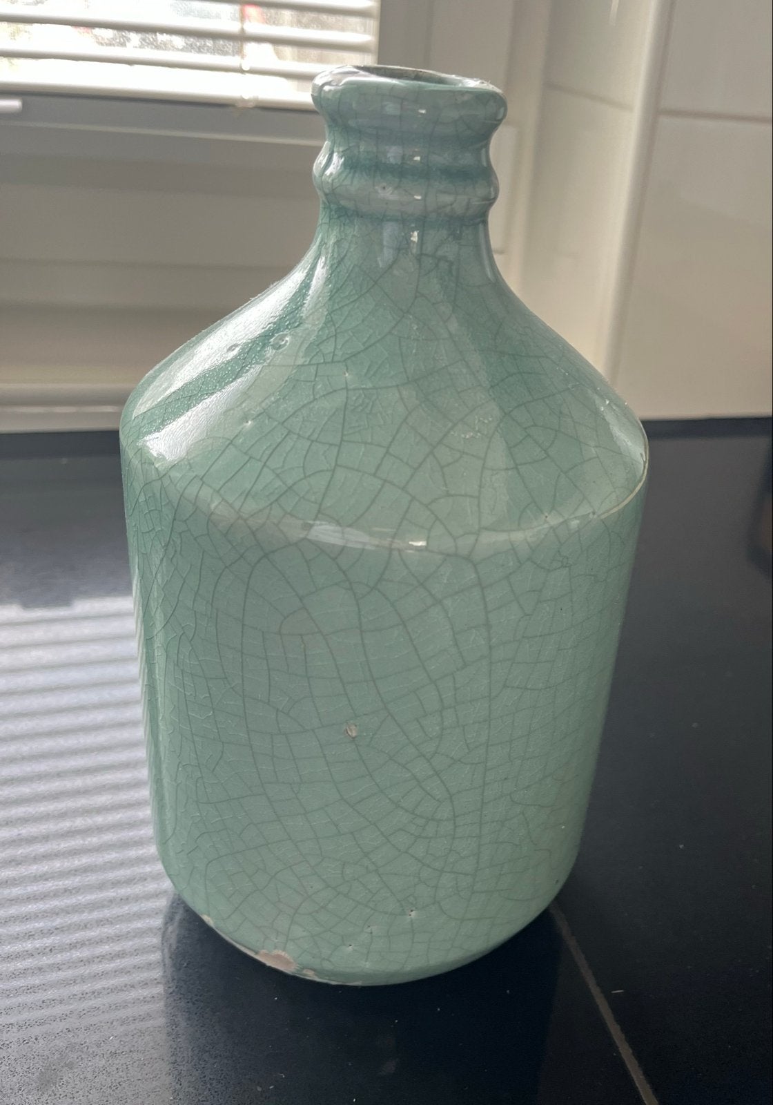 Brynxz Keramische Fles - Craquelé Glazuur, Huis en Inrichting, Ophalen, Zo goed als nieuw, 24 cm