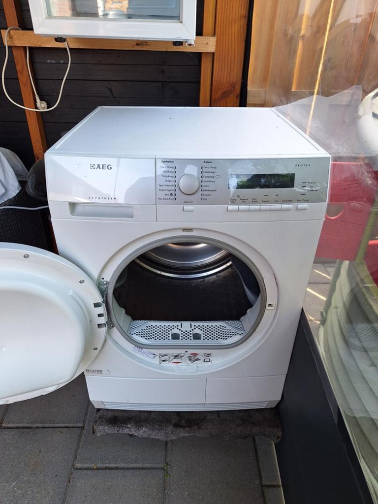 aeg warmtepompdroger, Witgoed en Apparatuur, Wasdrogers, 6 tot 8 kg, Ophalen, Overige typen, 85 tot 90 cm