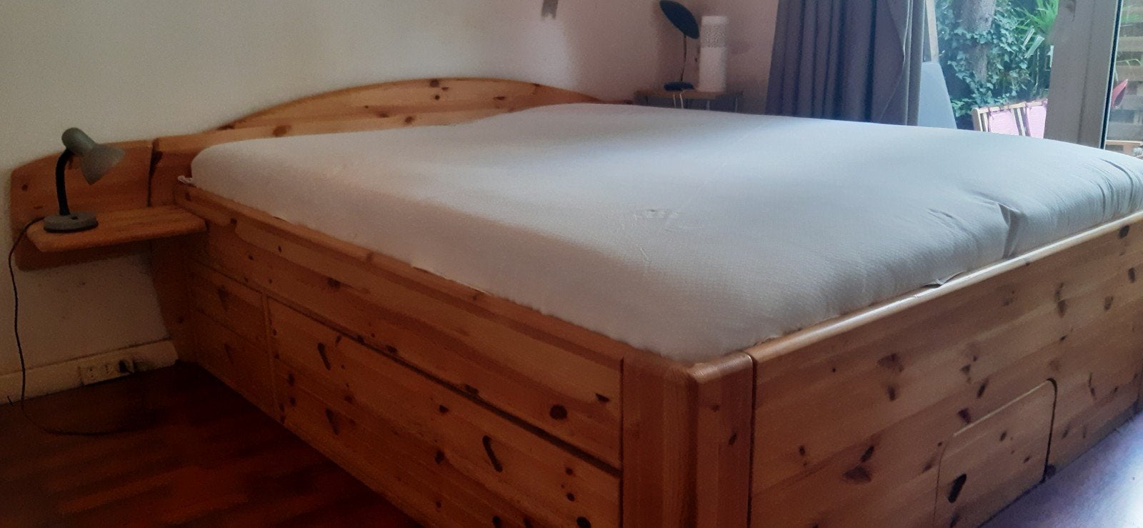 2persoons bed met 8 laden, Ophalen, Overige kleuren, Tweepersoons, Zo goed als nieuw