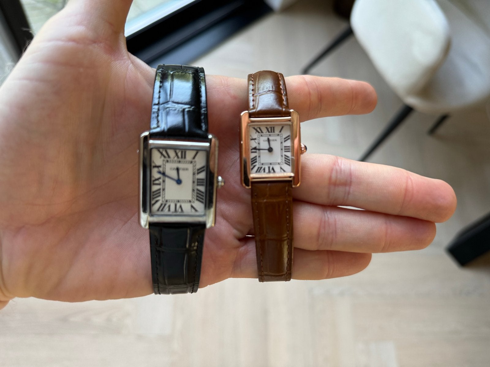 Cartier Tank horlige, Verzenden, Zo goed als nieuw, Staal, Overige merken