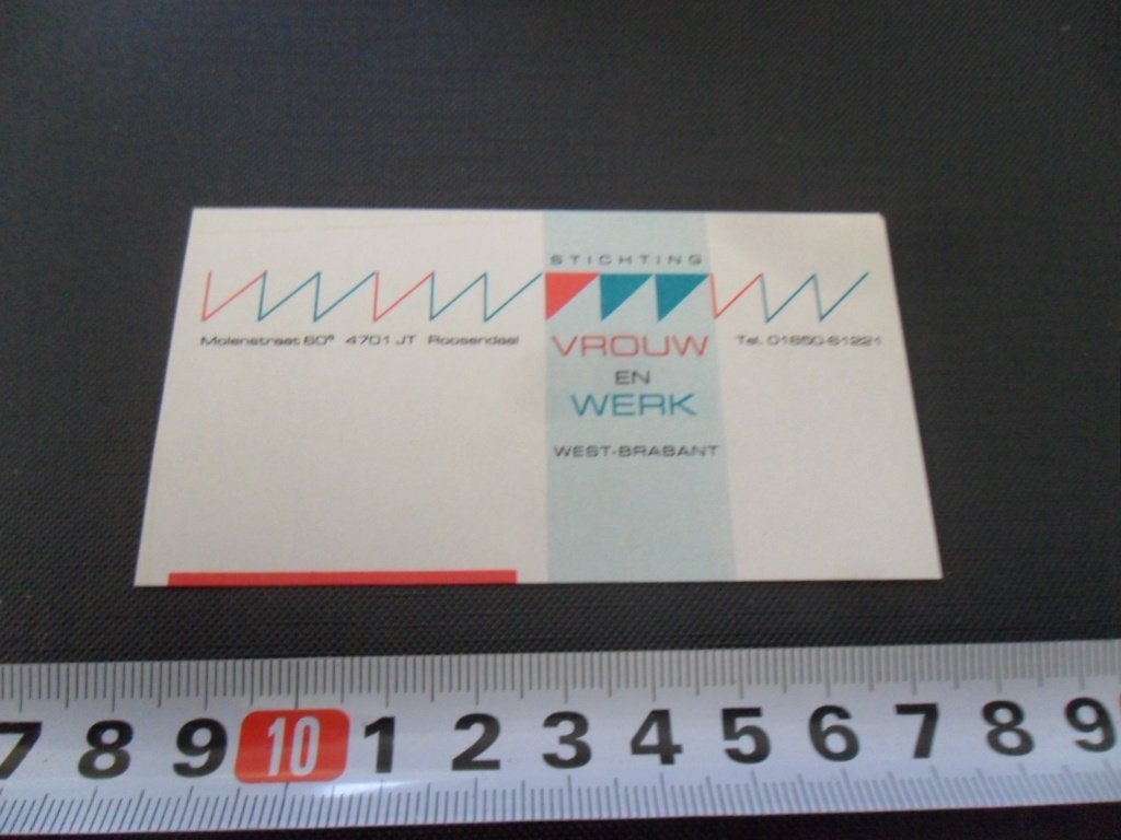 sticker Roosendaal Vrouw en werk West Brabant *, Ophalen, Zo goed als nieuw
