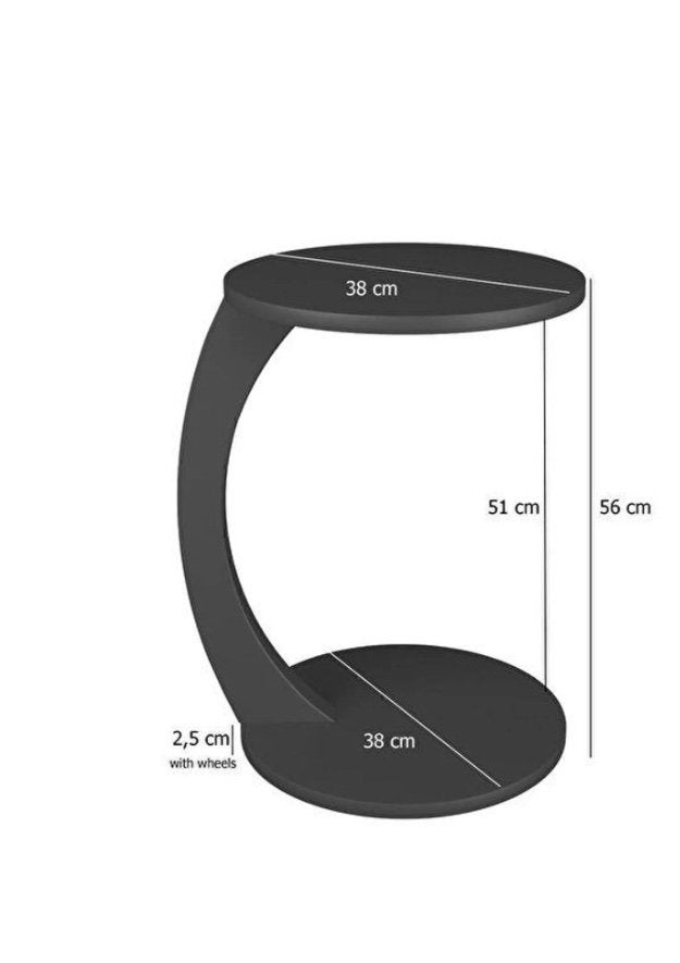 bijzettafel, nieuw in doos, Huis en Inrichting, Tafels | Bijzettafels, Ophalen of Verzenden, Nieuw, Rond, Minder dan 55 cm