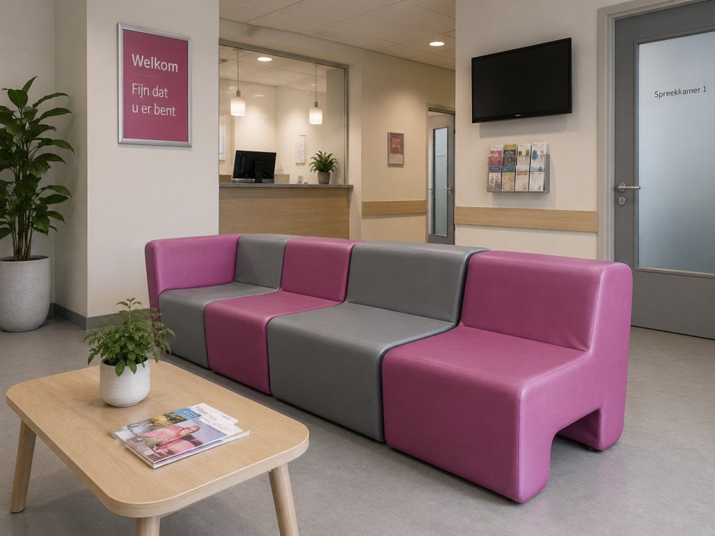 Ahrend Silverguard Loungebank loungestoel modules - 74x268x, Huis en Inrichting, Banken | Bankstellen, Gebruikt
