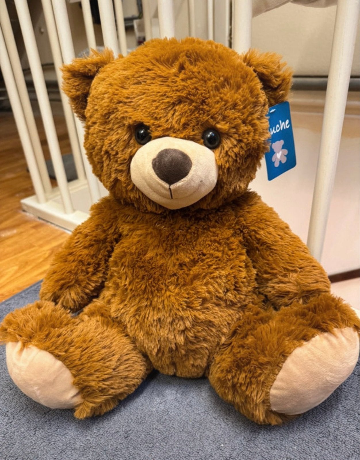 Grote bruine teddybeer met prijskaartje - Nieuwstaat, Beer, Ophalen of Verzenden, Middelgroot (20 tot 80 cm), Bruin