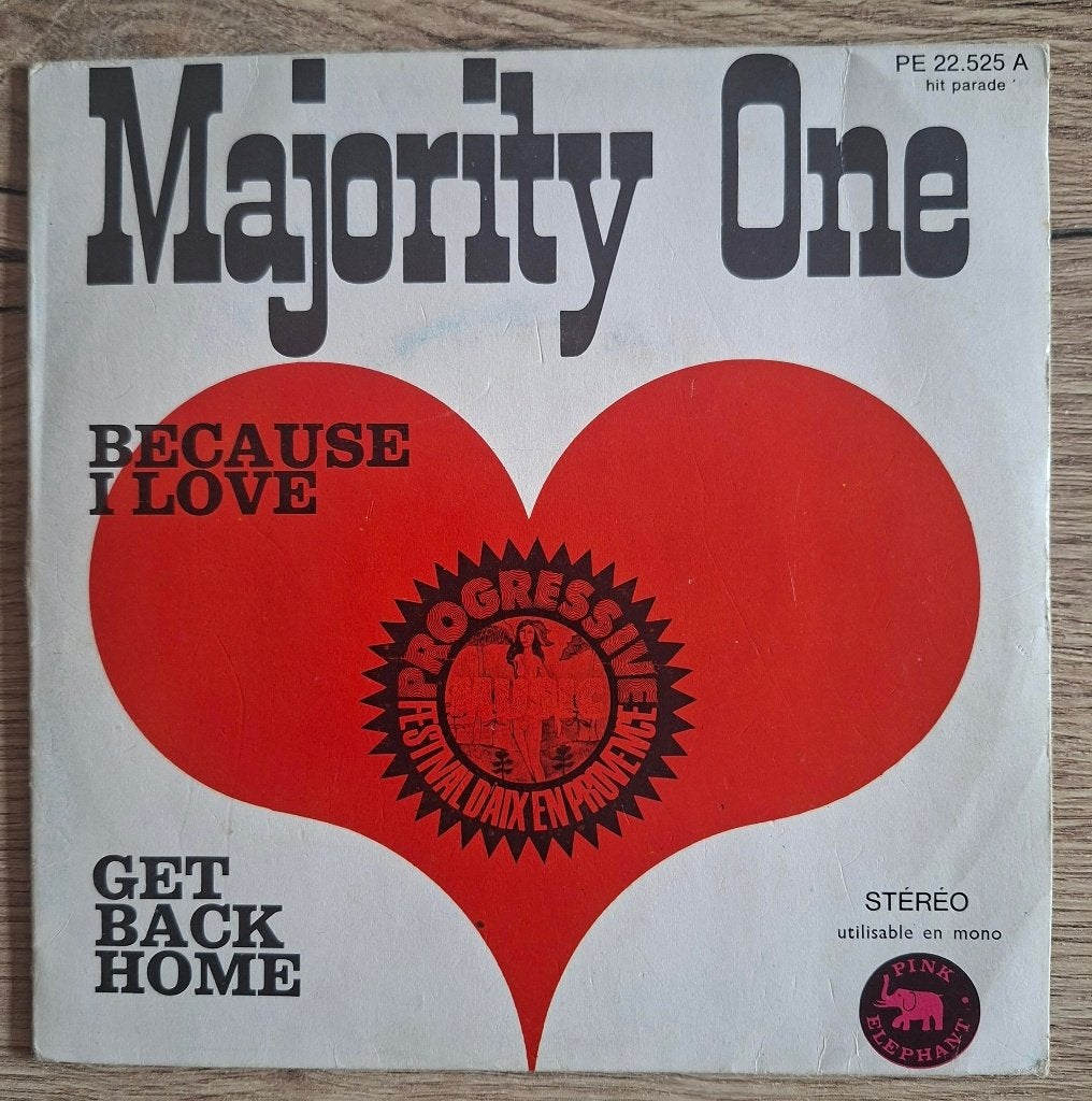 Majority One Franse single Because I Love, Ophalen of Verzenden, Gebruikt