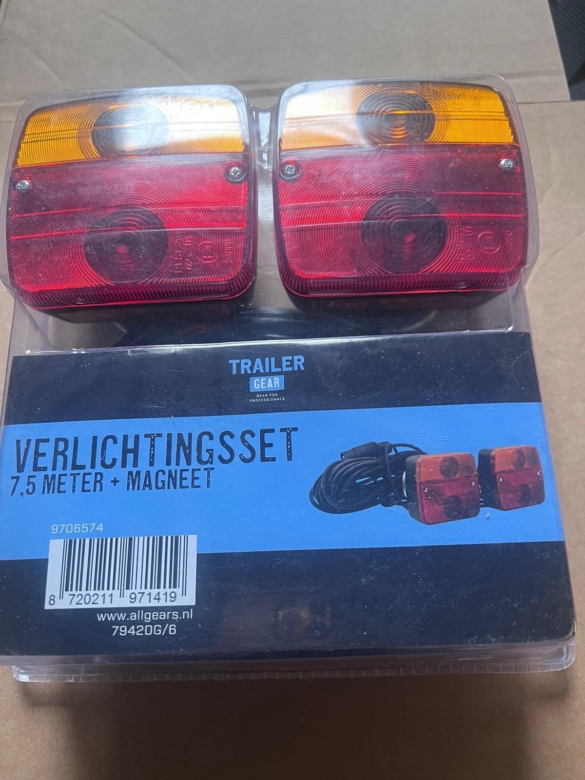 Trailer Gear Verlichtingsset 7,5 meter + magneet, Ophalen of Verzenden, Nieuw, Universele onderdelen
