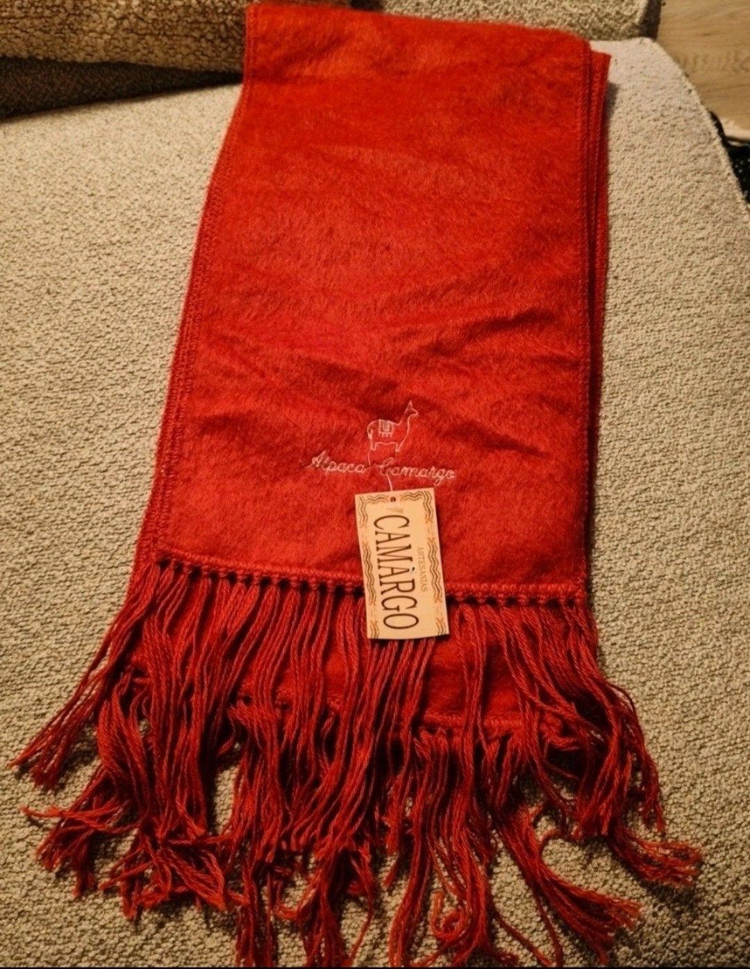 Nieuwe Alpaca Camargo Sjaal - Rood, Kleding | Dames, Alpaca Camargo, Ophalen of Verzenden, Nieuw, Sjaal