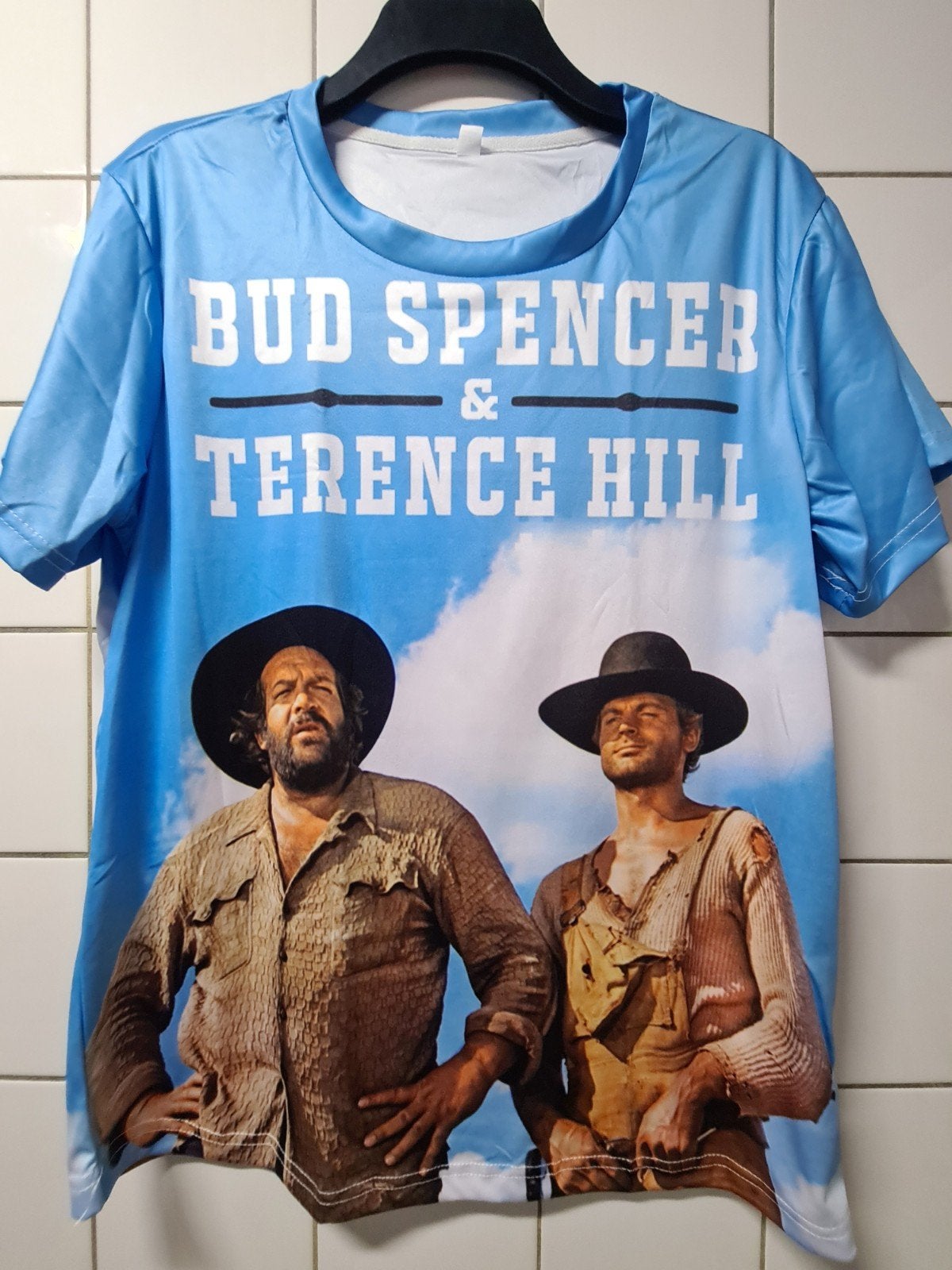 Bud Spencer & Terence Hill T-shirt - Uniek design, Onbekend, Blauw, Nieuw, Overige maten