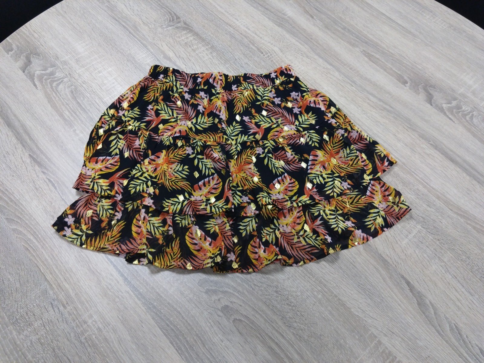 Up Fashion zomerrokje met tropische print en goudfolie, Ophalen of Verzenden, Zo goed als nieuw, Boven de knie