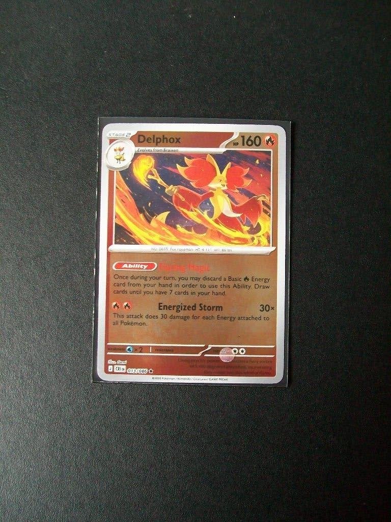 2939: Nieuwe Pokemon Kaart Holofoil DELPHOX HP 160 (013/086), Verzenden, Nieuw, Losse kaart, Foil